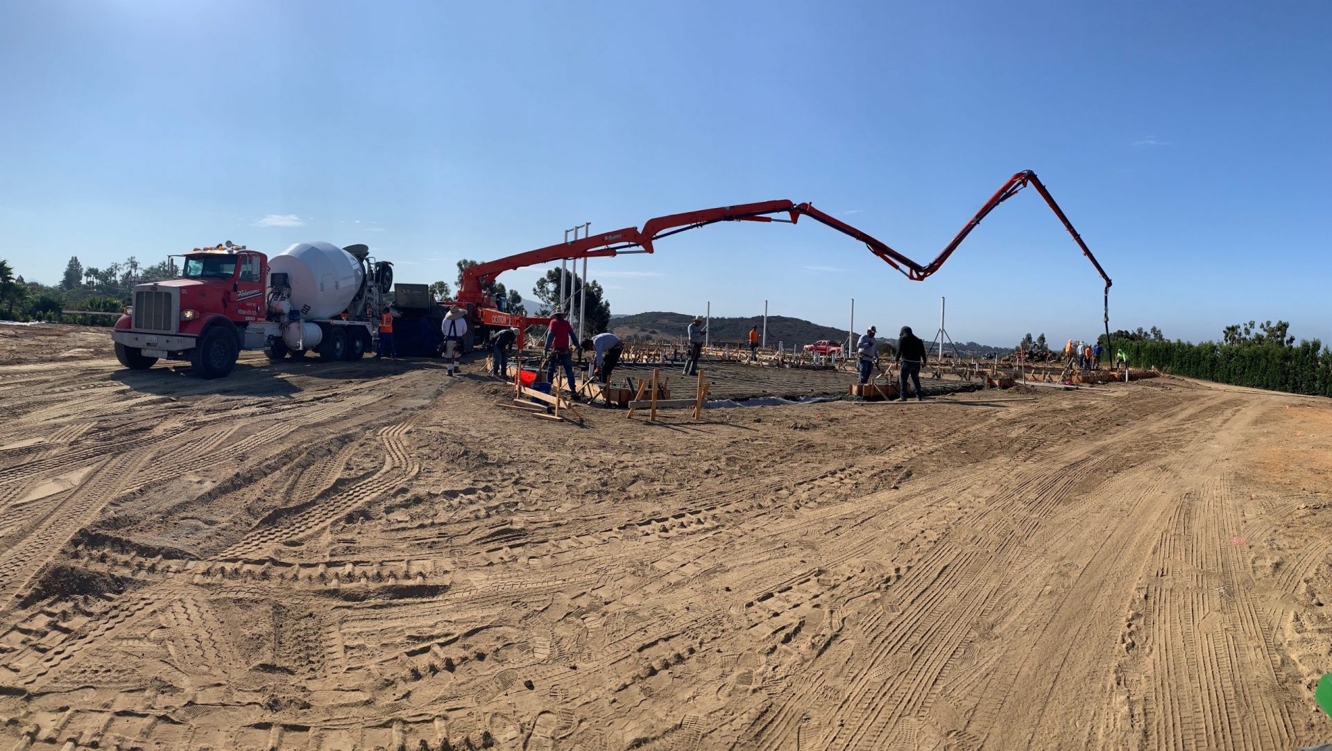 Custom home construction in progress